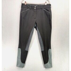 Dover Saddlery Breech Pants Women 30 Grey Dalton Equestrian Riding Stretch Horse